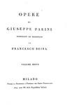 Giuseppe Parini - Opere - Milano 1801/04 (prima edizione complessiva - rara tiratura su carta forte)