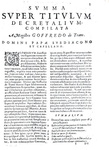 La celebre Summa Goffredi: Goffredo da Trani - Summa in titulos Decretalium - Venetiis 1586 (raro)