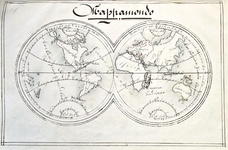 Splendido atlante manoscritto databile 1865/70 (venti carte bellissime geografiche - legatura coeva)