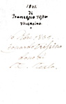 Lazzarini - Prova che Verona appartenne ai Cenomani - 1745 (autografo Leonardo Trissino)