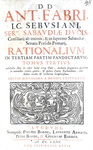 Diritto romano: Antoine Favre - Rationalia in Pandectas - Lugduni 1659/63 (6 volumi)