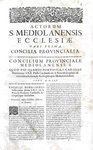 Costituzioni e decreti della chiesa milanese: Carlo Borromeo - Acta ecclesiae Mediolanensis - 1682