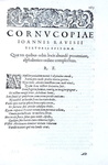 Una classica enciclopedia cinquecentesca: Ravisius Textor - Officina & cornucopia - Venetiis 1588