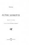 Trilussa - Altri sonetti - Roma, Tipografia Folchetto 1898 (prima edizione con dedica autografa)