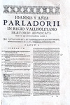 Diritto spagnolo: Juan Yanez Parladorio - Rerum quotidianarum - Palermo 1628 (edizione in folio)