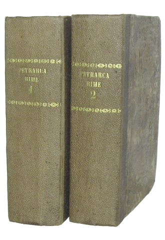 Le Rime di Petrarca con l'interpretazione di Giacomo Leopardi - Milano 1826 (rara prima edizione)