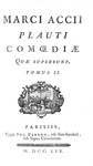 Una bellissima edizione delle Commedie di Plauto: Comoediae quae supersunt - 1759 (con 6 incisioni)