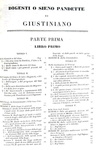 Un classico di diritto romano: Pothier - Le Pandette di Giustiniano - Venezia 1841 (quattro volumi)