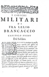 L'organizzazione degli eserciti nel Seicento: Brancaccio - I carichi militari 1610 (prima edizione)