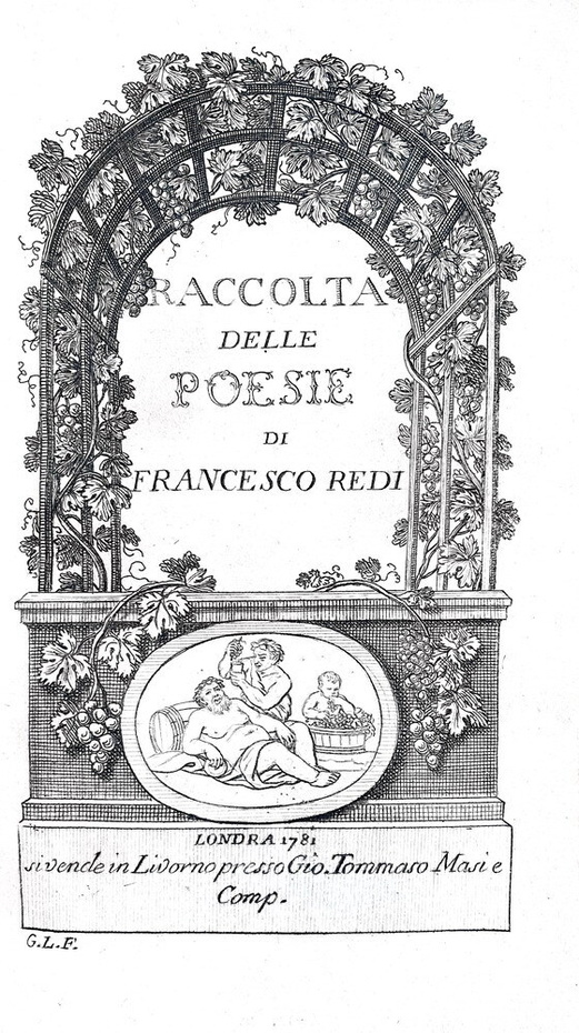 Francesco Redi - Raccolta delle poesie - Londra (ma Livorno), Masi 1781 (bella legatura coeva)