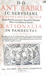 Diritto romano: Antoine Favre - Rationalia in Pandectas - Lugduni 1659/63 (6 volumi)