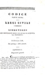 Codice per lo regno delle Due Sicilie. Leggi civili - Palermo 1832/33 (rara e importante edizione)