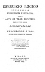 Melchiorre Gioja - Esercizio logico sugli errori d'ideologia e zoologia - 1824 (rara prima edizione)