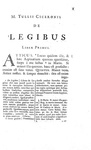 Cicerone -  De legibus libri tres - Cambridge 1727 (bella legatura coeva)