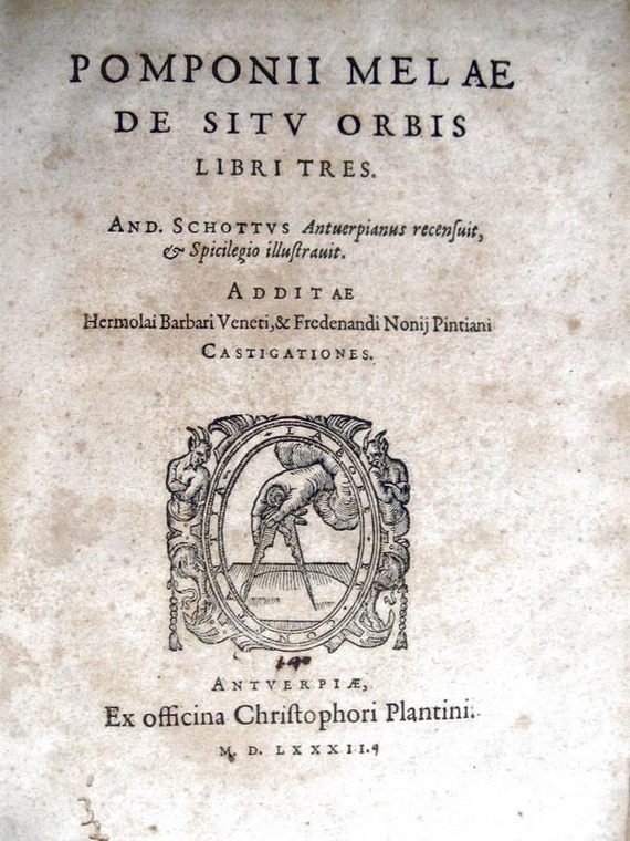 Pomponio Mela - De situ orbis libri tres - 1582