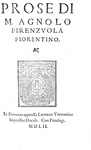 Umanesimo e letteratura galante: Angolo Firenzuola - Prose - Torrentino 1552 (bellissima legatura)