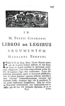 Cicerone -  De legibus libri tres - Cambridge 1727 (bella legatura coeva)