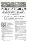 Prospero Farinacci - Sacrae Romanae Rotae Decisionum - Venezia 1677 (in-folio)