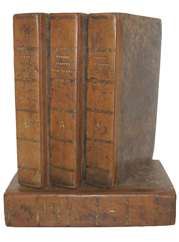 Un classico di diritto romano: Pothier - Le Pandette di Giustiniano - Venezia 1841 (quattro volumi)