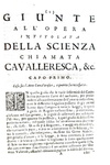 Duello, vendetta e onore: Scipione Maffei - Della scienza chiamata cavalleresca - Trento 1717