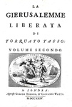 Torquato Tasso - La Gerusalemme liberata con le figure di Bernardo Castelli - 1724 (con 21 tavole)