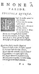 Ovidio - Epistole di  nuovo tradotte in ottava rima da Marc'Antonio Valdera - Venezia 1604