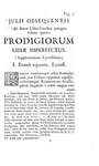 Fenomeni paranormali: Julius Obsequens - Quae supersunt ex libro de prodigiis - Leiden 1720