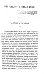 Cesare Beccaria - Dei delitti e delle pene e tutte le Opere minori - Firenze, Le Monnier 1854