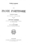 Charles Darwin - Le piante insettivore - Torino, Utet 1878 (prima edizione italiana)