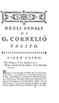 Tacito - Opere (Annali, Storie, Germania, Vita di Agricola) - Parigi 1760 (bella legatura coeva)