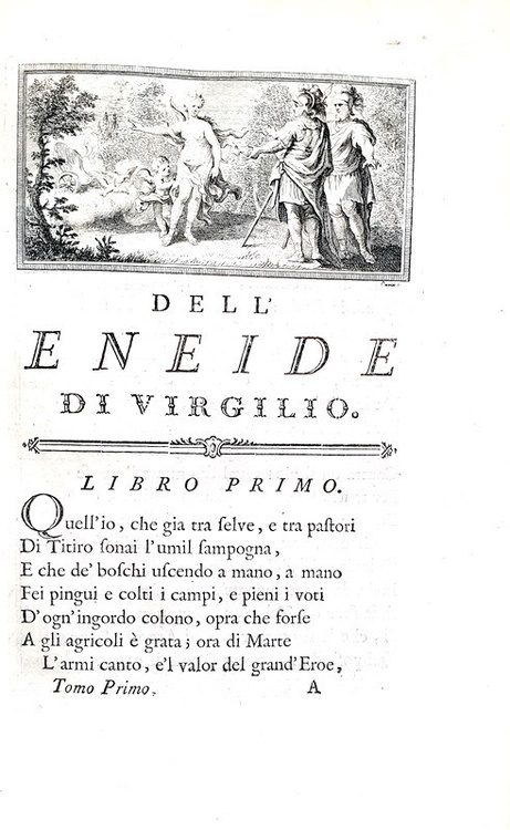 L'Eneide di Virgilio del commendatore Annibal Caro - Parigi 1760 (con 34  incisioni - bella legatura)