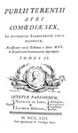 Le commedie di Terenzio: Terentius - Comoediae sex - 1753 (stupenda legatura, incisioni di Gravelot)