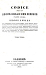 Codice per lo regno delle Due Sicilie. Leggi civili - Palermo 1832/33 (rara e importante edizione)