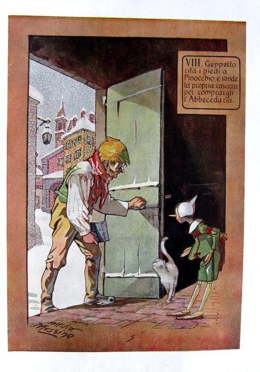 Carlo Collodi - Le avventure di Pinocchio - 1927 (edizione di lusso con le  illustrazioni di Mussino)