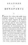 Ugo Foscolo - Orazione a Bonaparte - Italia 1802 (rarissima contraffazione coeva all'originale)