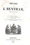 Un grande classico di diritto ed economia: Jeremy Bentham - Oeuvres - 1829/34 (magnifica legatura)