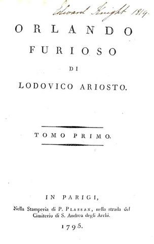 Ludovico Ariosto - Orlando furioso - Parigi 1795 (bellissima legatura - con 92 belle tavole in rame)