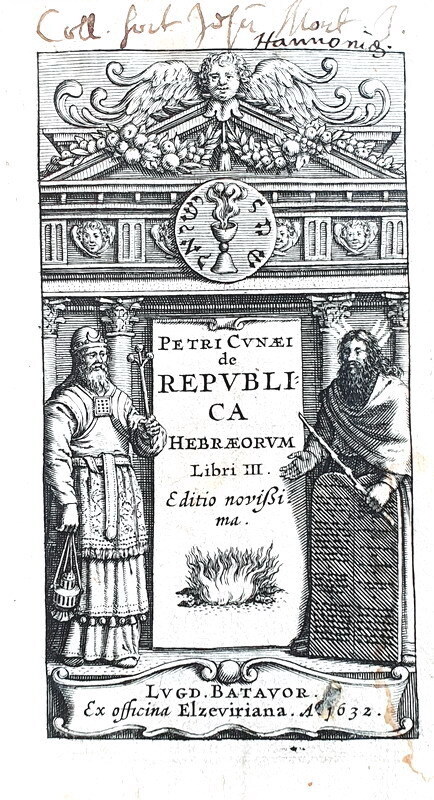 Petrus Cunaeus - De republica hebraeorum - Lugduni Batavorum 1632 (ricercata edizione elzeviariana)