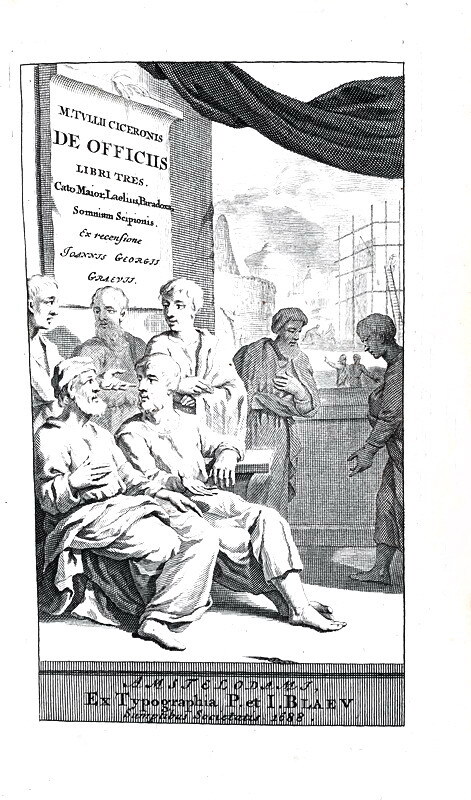 Cicerone - De officiis libri tres, Cato Maior, Laelius, Paradoxa, Somnium Scipionis - Amsterdam 1688