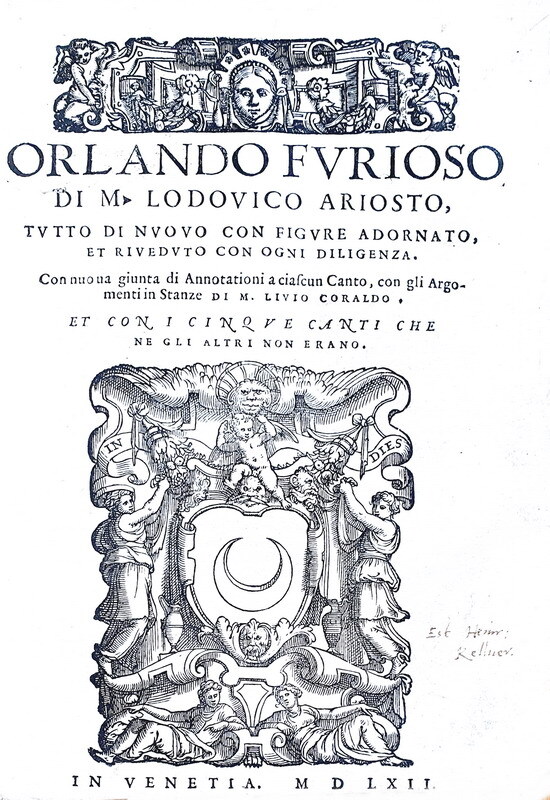 Ludovico Ariosto - Orlando furioso con figure adornato - Venezia