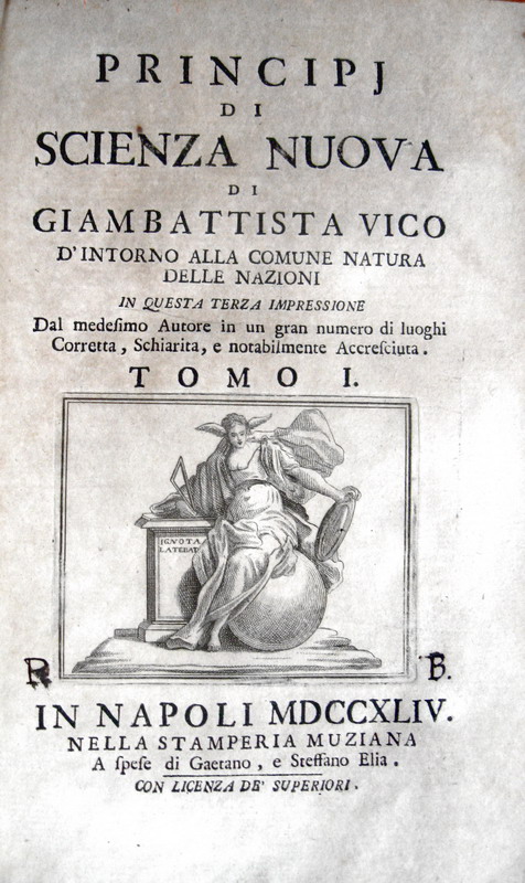 Vico - Principj di scienza nuova - 1744